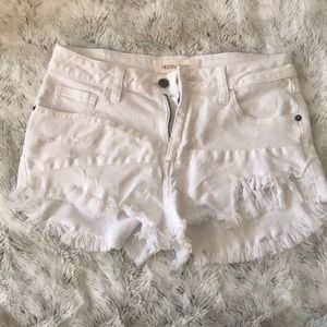 NWOT Ripped White Jean Shorts